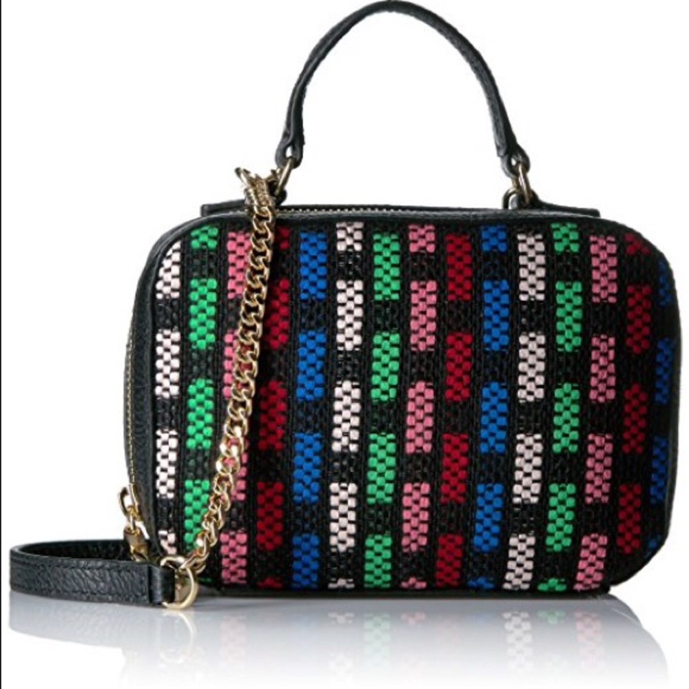 MILLY MULTI COLORED TWEED MINI CROSSBODY PURSE NWT